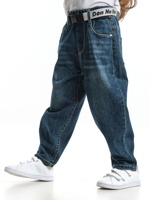 Детские джинсы 33-23505 синий - Mini maxi фото 7