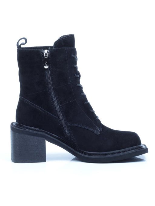 04-SE21W-2B BLACK Ботинки зимние женские (натуральная замша, натуральный мех) - Фабричный китай фото 8