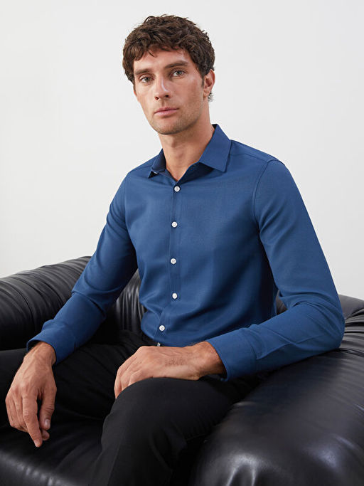 Slim Fit Uzun Kollu Arm?rl? Erkek G?mlek