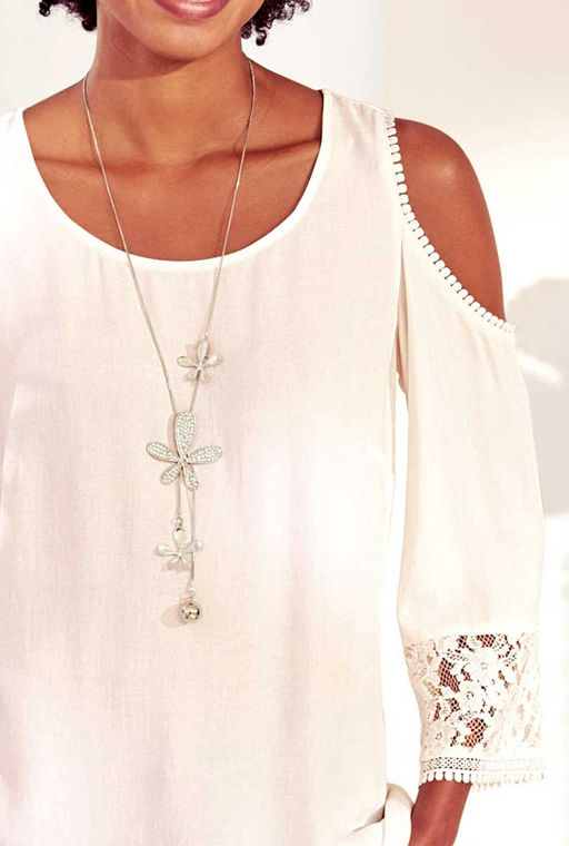 Блузка, экрю - Linea tesini фото 5