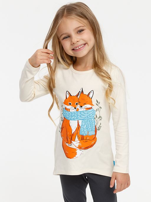 Молочный джемпер для девочки с принтом - Kogankids фото 26