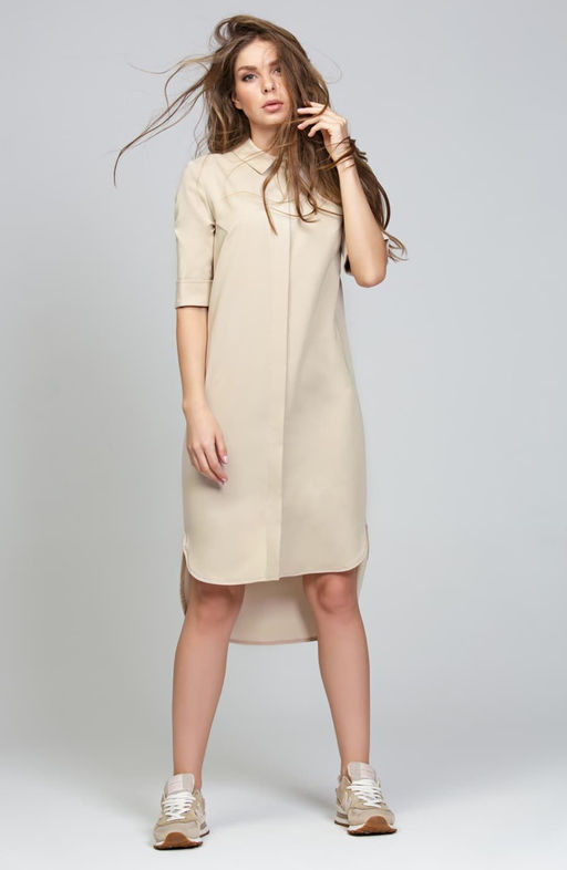 Платье-рубашка сливочный - Donna saggia фото 2