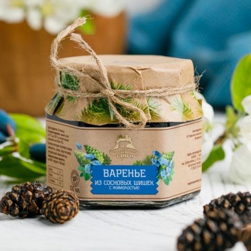 Варенье из сосновых шишек с жимолостью 150г