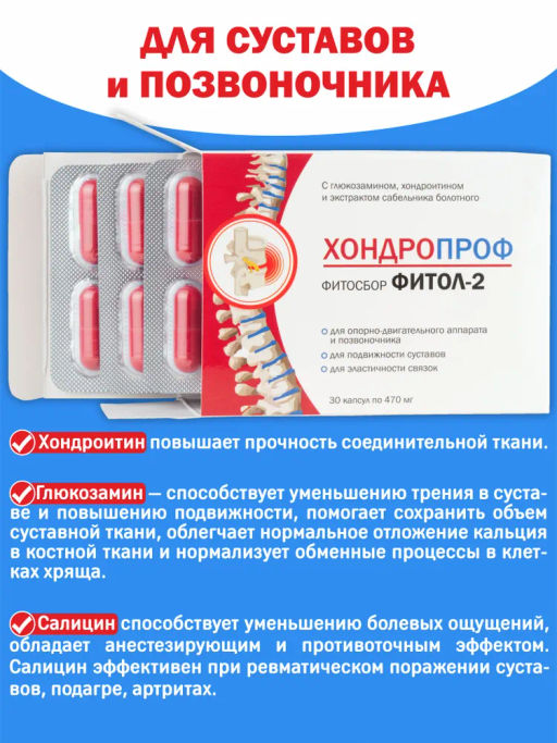 Бад Фитосбор Фитол-2 ХОНДРОПРОФ Алфит Плюс 1811  фото 6
