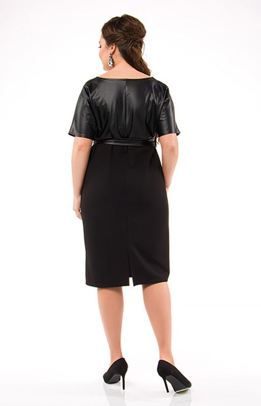 платье из эко-кожи  и плотного трикотажа (ЕСТЬ ОБЗОР) - Ckc collections фото 4