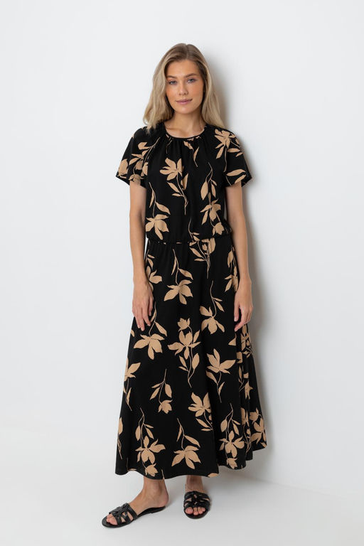 VERY NEAT _ ЕВТ 5046/темный черный,магнолия платье жен