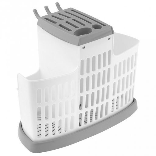 Подставка для столовых приборов пластмассовая 19х25х14,5см, смоки (Россия)