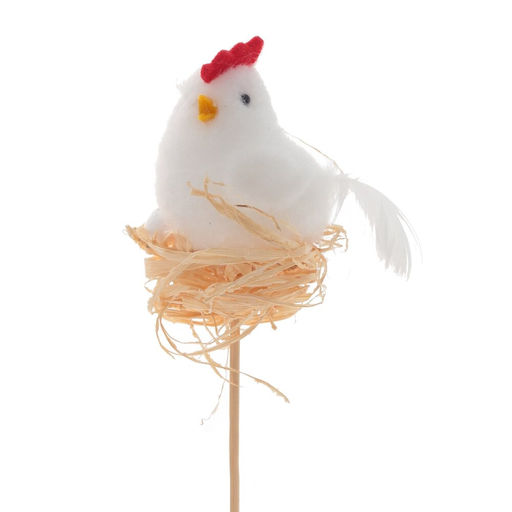 Изделие декоративное (вставка) Курочка/Петушок, L6 W5 H27 см, 2в. - Remeco фото 2