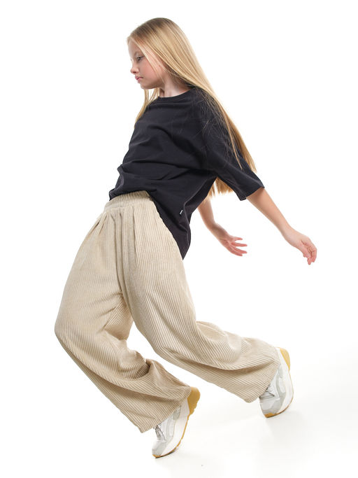 Брюки вельветовые для девочки 22-7614 бежевый - Mini maxi фото 10