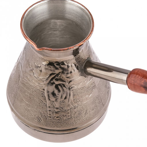 Турка медная 400мл "Степь", д9см, h10,9см, s0,8мм, деревянная ручка, "Символ 2026 года" (Россия)