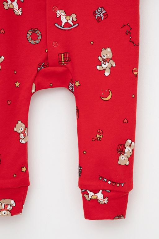 К 6487/насыщенно-красный,мишки на празднике комбинезон яс - Crockid фото 5