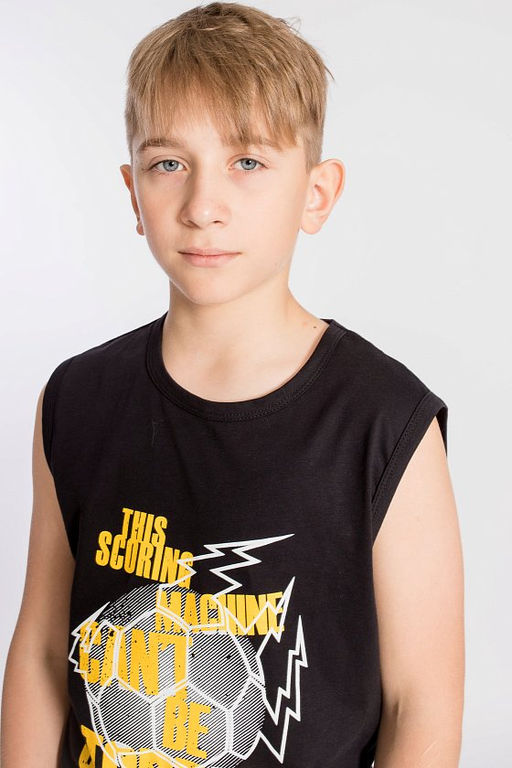 Костюм (майка+шорты) М223059Па Черный - Елена фото 8