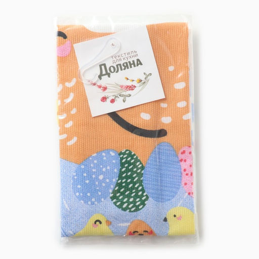 Полотенце кух. Доляна Счастливой пасхи 28х46 см, рогожка, 100% хл, 160г/м2  фото 13