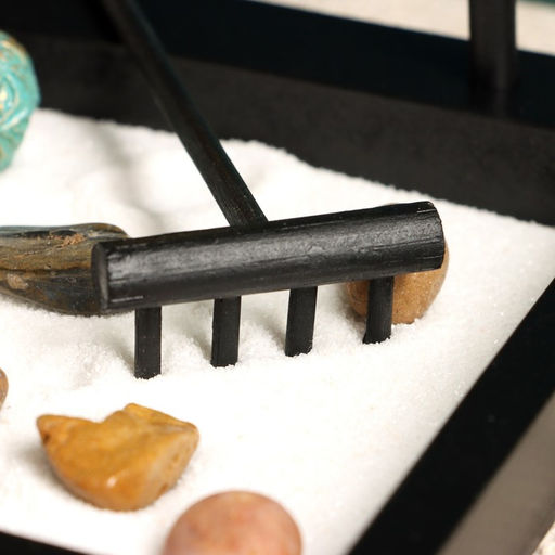 Японский сад камней настольный «Дзен. Минори», с колокольчиком, набор аксессуаров, 15×15×14 см