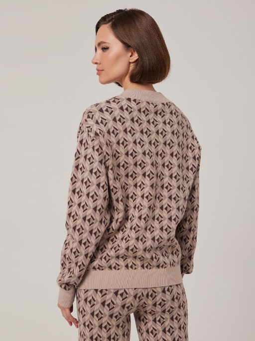 Жакет женский 1231154002 beige/brown - Eleganzza фото 3
