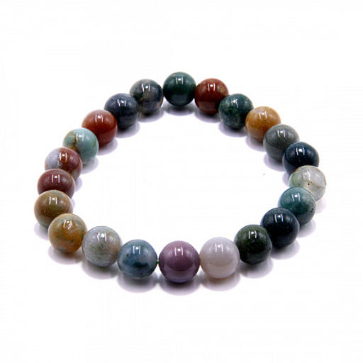 Браслет из камня Яшма 8мм мощная защита от негативной энергии порчи и сглаза