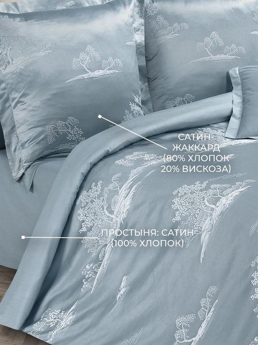 Постельное белье Итальянская Ривьера Семейный (подарочная упаковка) + 4 наволочки - Ecotex фото 4
