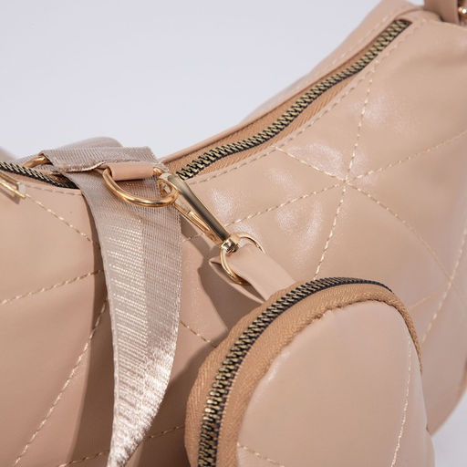 Сумка-багет на молнии, цвет бежевый - Simaland фото 4