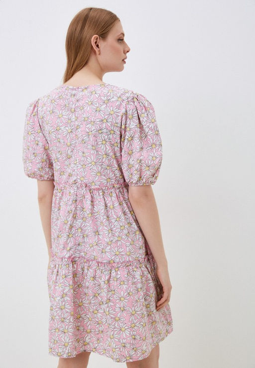 Розовое платье с цветочным принтом - Incity фото 5