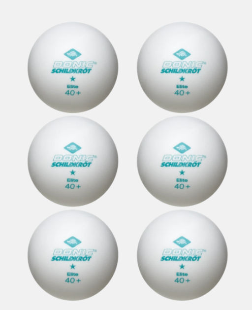Мяч для настольного тенниса Donic 1* Elite, белый 6 шт