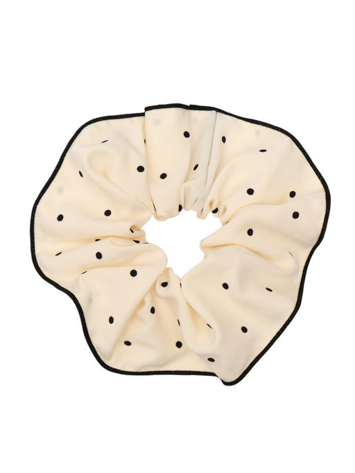 Цена за 3 шт. Резинка для волос "Орбита гранд" горох, 13 см, молочный