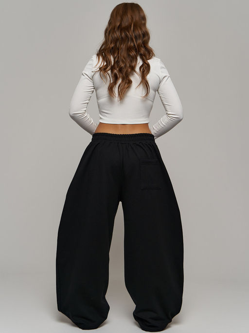 Утепленные брюки с начесом футер багги - Nota bene фото 19