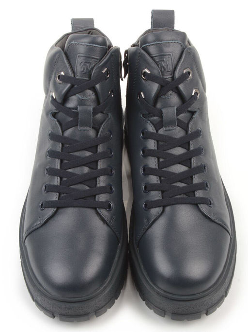 05-AW1010-2M DK. BLUE Ботинки зимние мужские (натуральная кожа, натуральный мех)