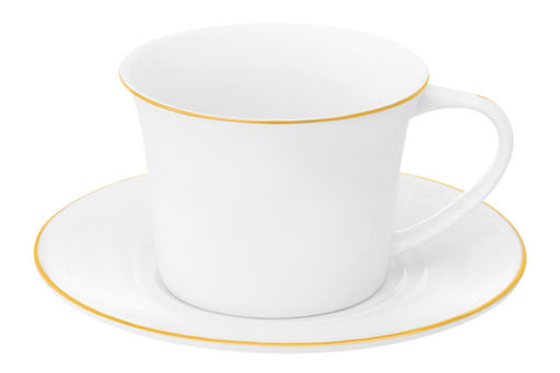 Чайн. наб. 12 пр. 270 мл "Белая с золотом", NEW BONE CHINA