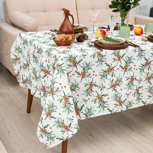 Скатерть Этель Berry garden 149×220 см, 100% хлопок, репс 210 г/м²