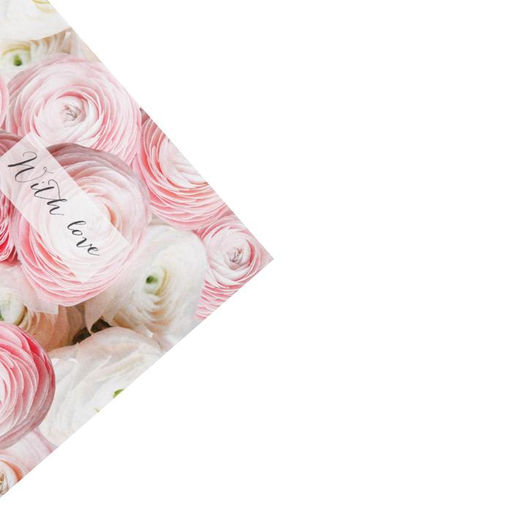 Цена за 10 шт. Бумага упаковочная глянцевая Ранункулюсы, 70?100 см