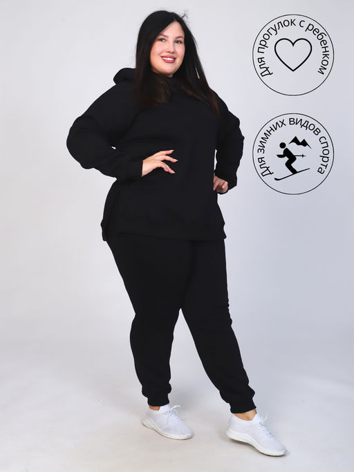 РАСПРОДАЖА Костюм Шарлот (мех)_394плюс/черный - Ihomelux фото 3