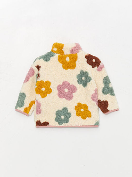 Hakim Yaka Uzun Kollu Desenli K?z Bebek Pel?? H?rka - Waikiki фото 2