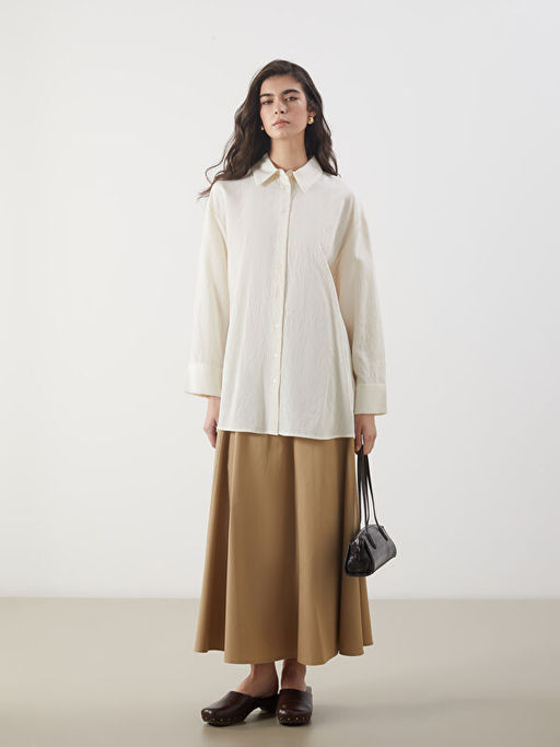 ?izgili Oversize Kad?n G?mlek Tunik