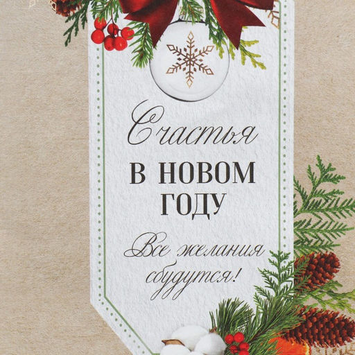 Цена за 10 шт. Пакет подарочный без ручек «С Новым годом», 10×19.5×7 см