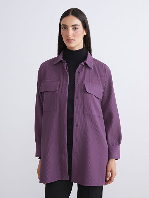 Oversize Kadife Kad?n G?mlek Tunik