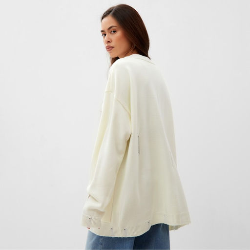 Кардиган с карманами женский MIST, молочный, onesize (44-48)