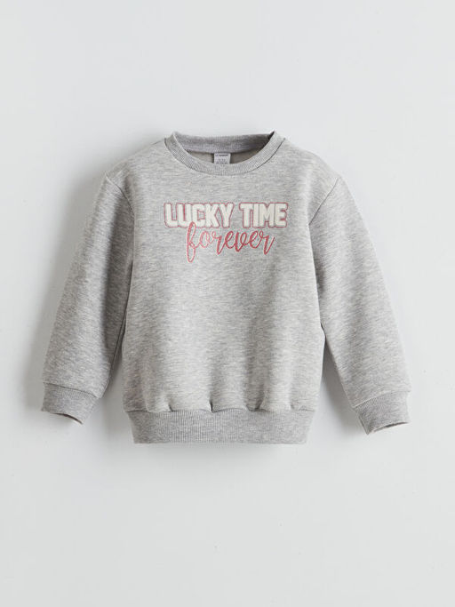 Ay? Teddy Bask?l? K?z ?ocuk Kal?n Sweatshirt 2li