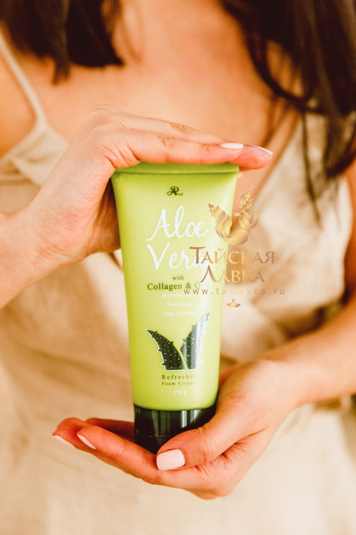 Пенка д/умывания Освежающая Алоэ Вера, Коллаген и Q10 ARON
150 гр  фото 2