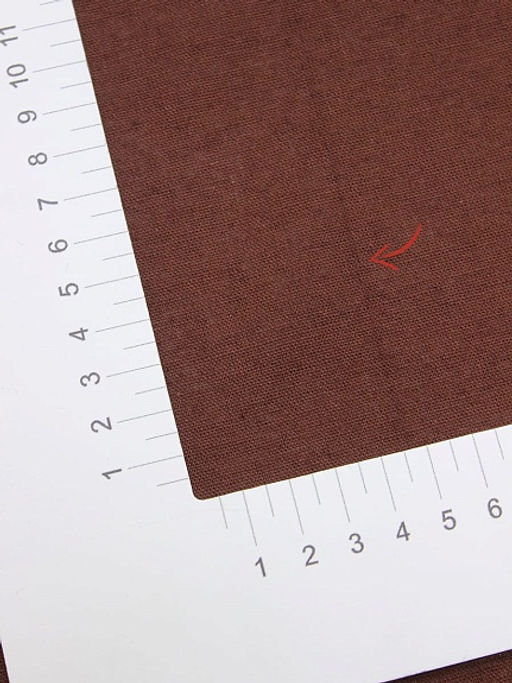 Полулен с умягчением цв.Темный коричнево-каштановый, ш.1.5м, лен-30%, хлопок-70%, 140гр/м.кв - Купава фото 2