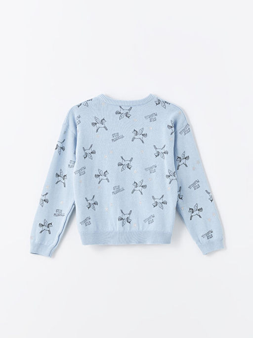 Bisiklet Yaka Desenli Uzun Kollu K?z ?ocuk Triko H?rka - Waikiki фото 2