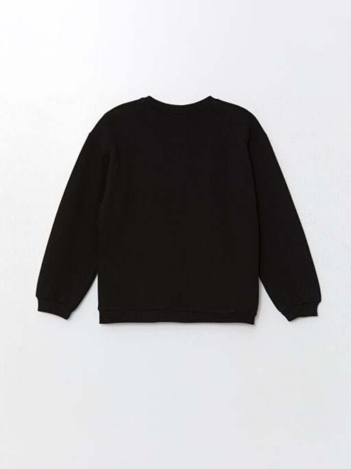 Bisiklet Yaka K?z ?ocuk Kal?n Sweatshirt