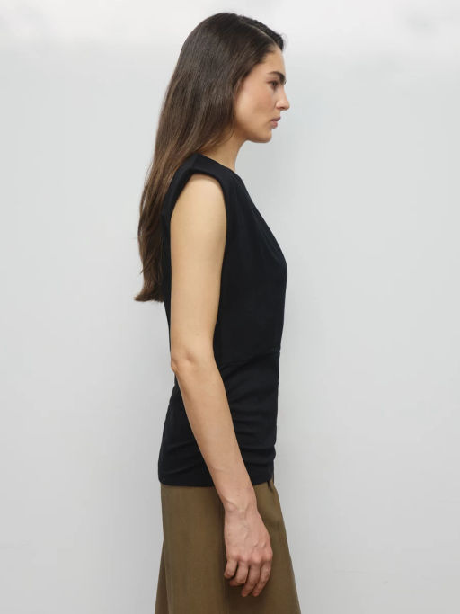 Футболка из вискозы с драпировкой / Zarina фото 4