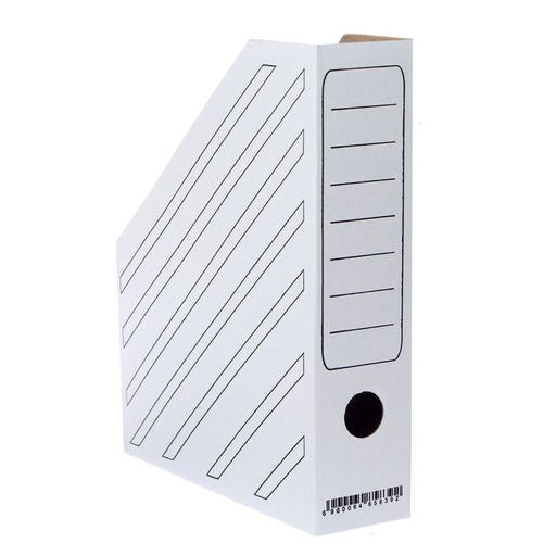 Цена за 10 шт. Накопитель-лоток А4, архивный из микрогофрокартона Calligrata, 75 мм, до 700 л, белый