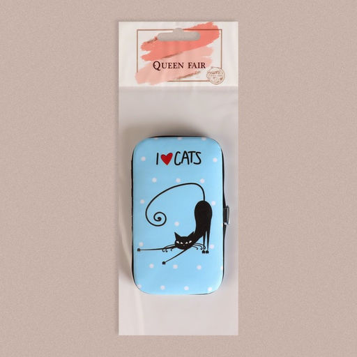 Набор маникюрный Кошечки, 6 предметов, в футляре, рисунок и цвет МИКС - Queen fair фото 6