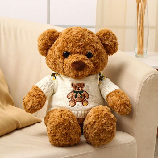 Мягкая игрушка Медведь, в кофте, 50 см, цвет коричневый