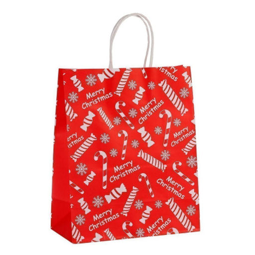 Цена за 12 шт. Пакет подарочный 27х22х11 / NG27 /уп 12/960/Новый год - Галеонтрейд фото 3