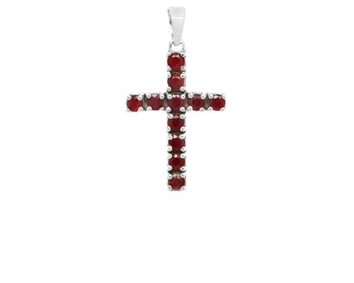 Подвеска из серебра рубин корунд, Мини