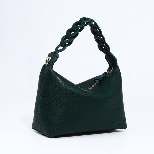 Сумка-багет на молнии, цвет зелёный - Simaland фото 3