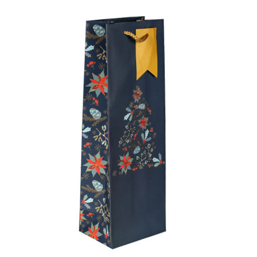 Цена за 12 шт. Пакет подарочный 12х36х9см под бутылку / 9069 /уп 12/600/Новый год - Галеонтрейд фото 10