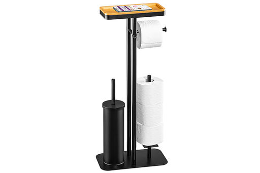 Подставка для туалетной бумаги и ершика 30*17*68,8 см Черная - Elan gallery фото 4